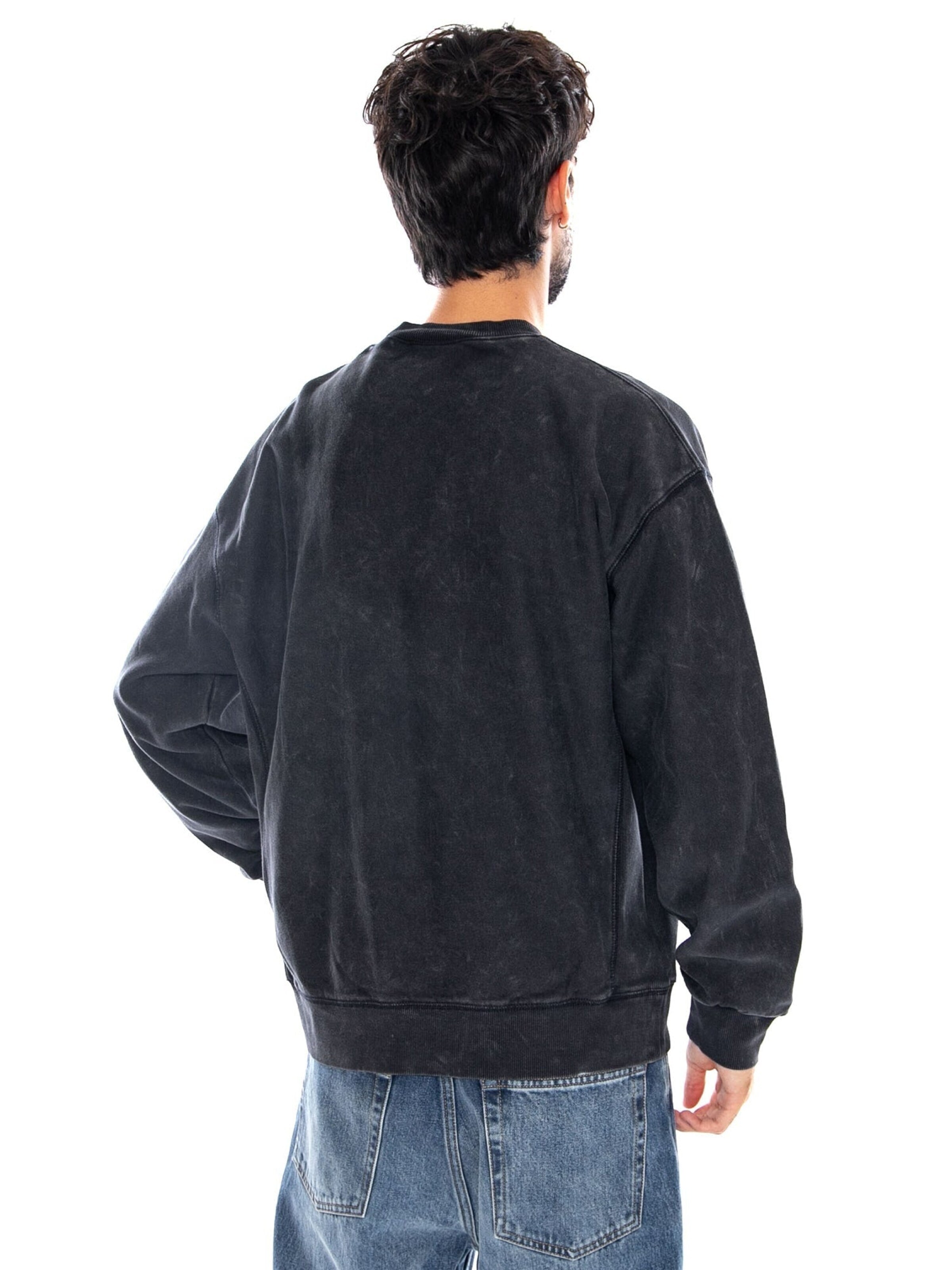 Carhartt WIP Sweatshirt 'LAMBERT SWEAT BLACK MOON WASH' in Grijs