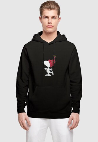 Merchcode Sweatshirt 'Peanuts Snoopy' in Schwarz: Vorderseite