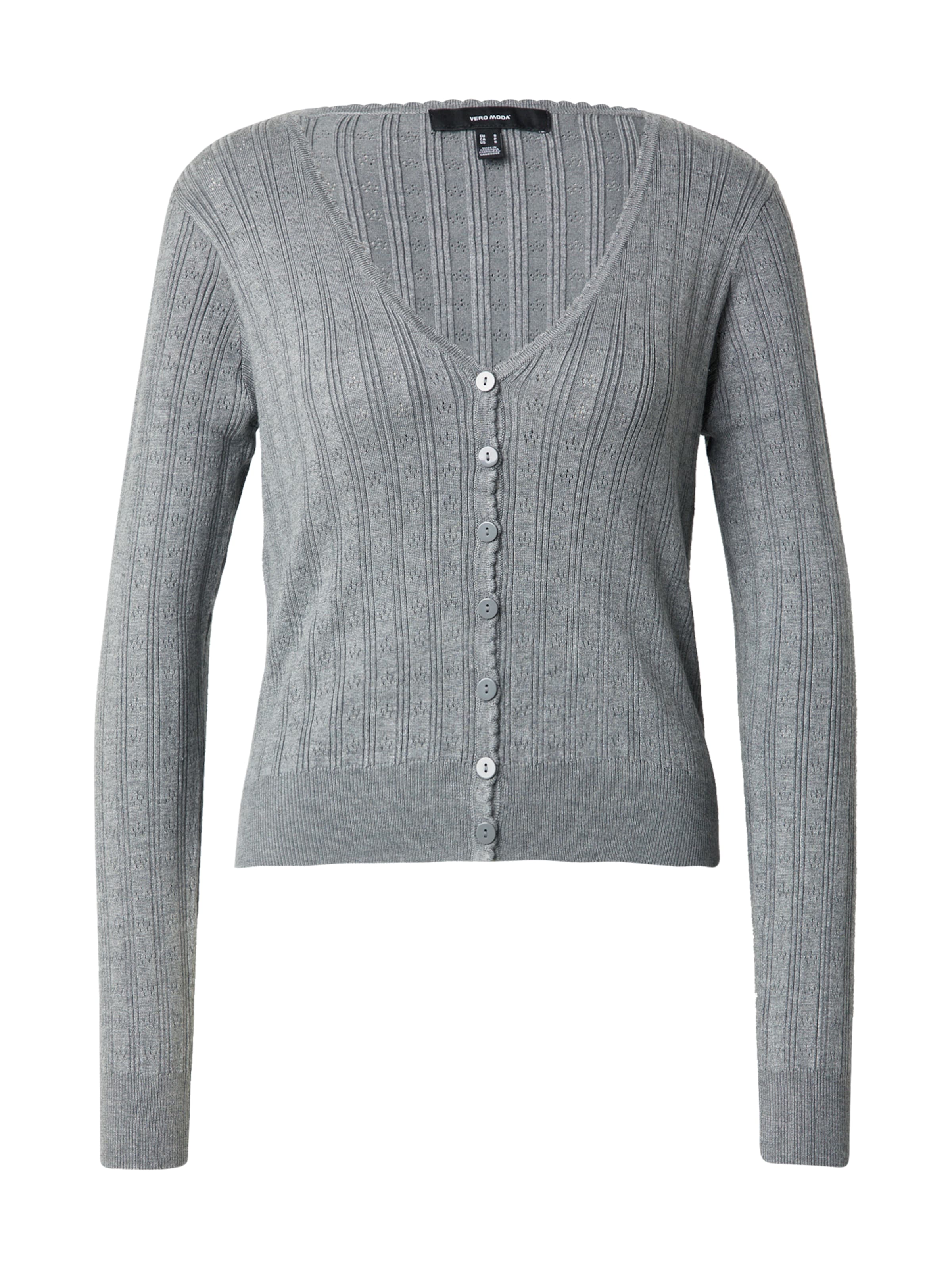VERO MODA Strickjacke 'VMWILLOW' in Grau: Vorderseite