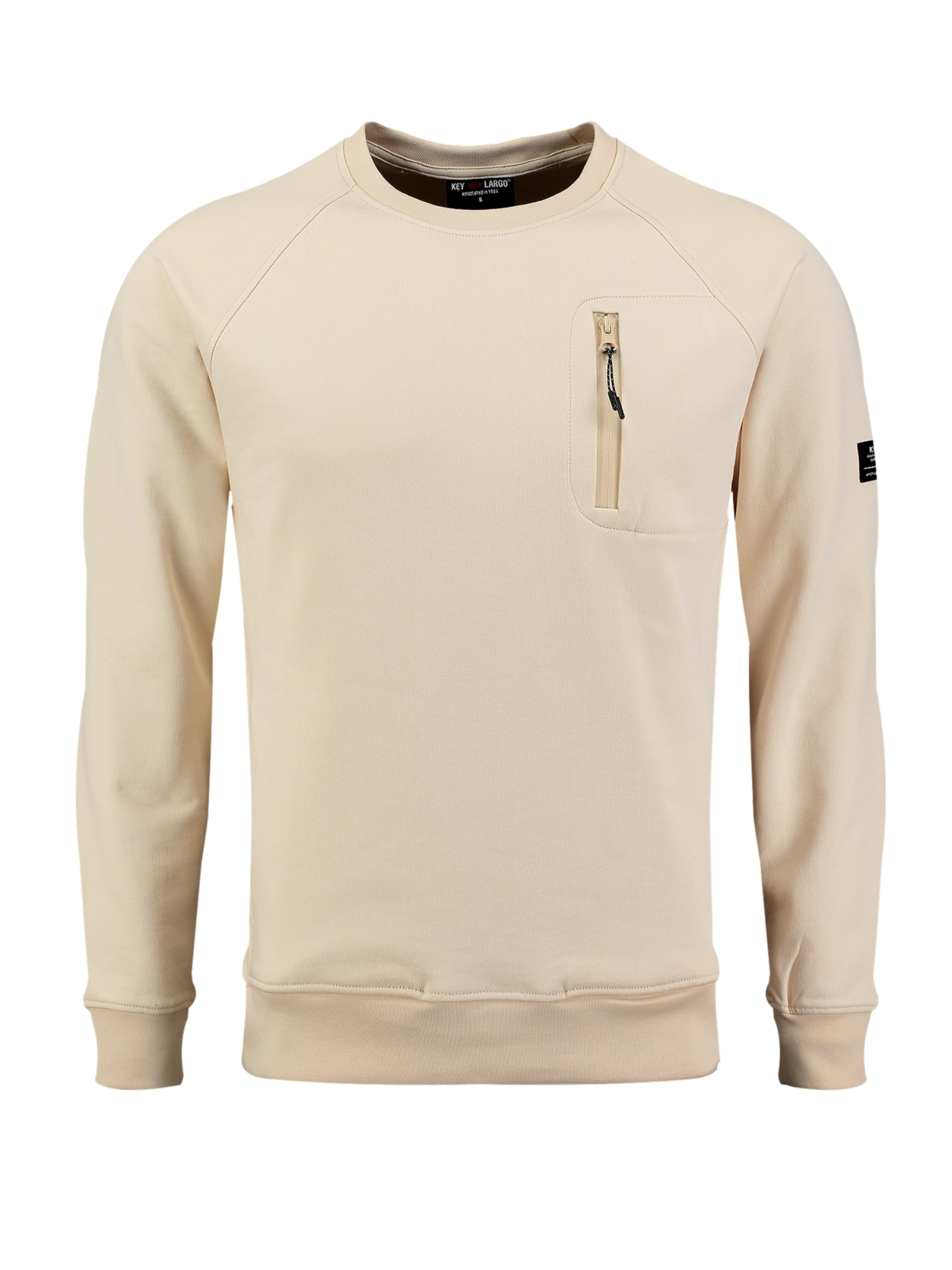 Key Largo Sweatshirt 'KLFINAL' in de kleur Beige, Productweergave