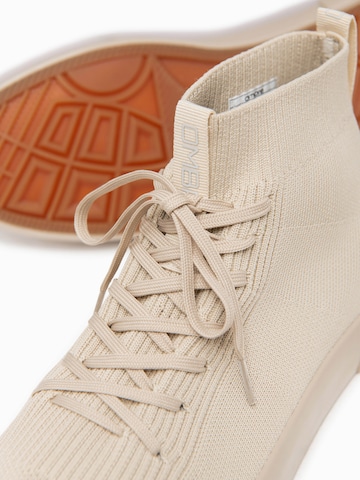Ombre Sneakers hoog in Beige