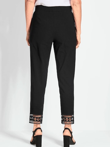 Coupe slim Pantalon 'Louisa' Goldner en noir