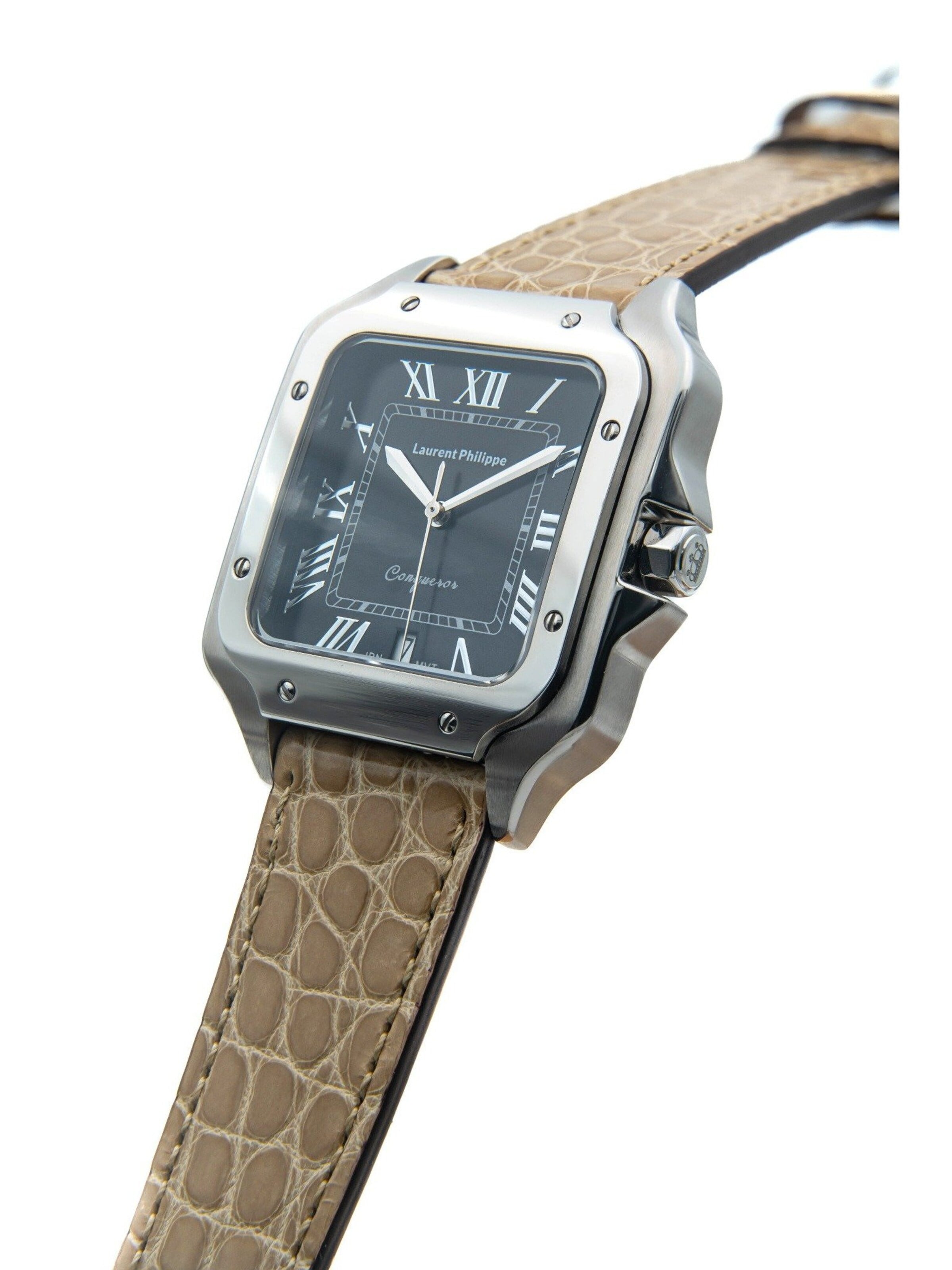 Laurent Philippe Analoog horloge 'Conqueror Black Orlov – Desert Pearl' in Bruin