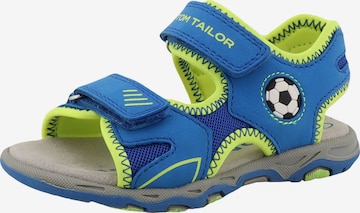 TOM TAILOR Buty otwarte w kolorze niebieski: przód