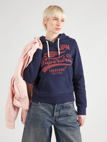 Superdry - Sweatshirt 'HIGH FLYERS' em azul: frente