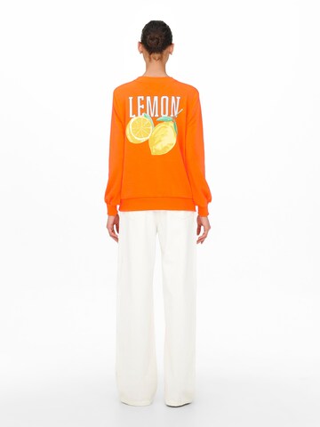 ONLY Sweatshirt 'GIANNA' in Orange