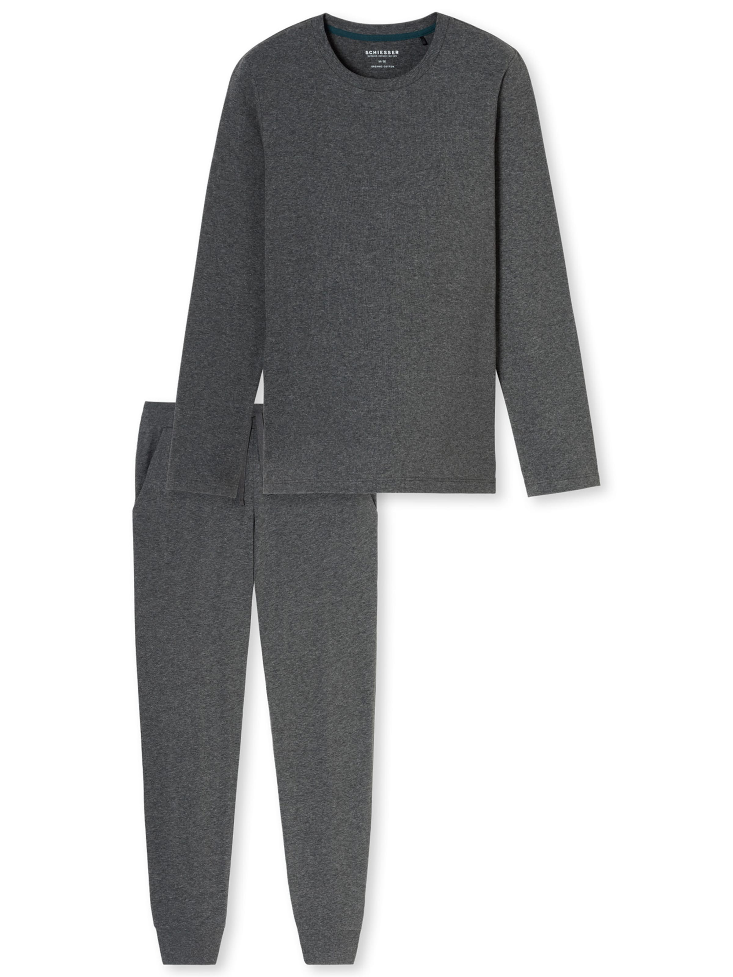 Pyjama long ' Modern Nightwear ' SCHIESSER en gris : devant