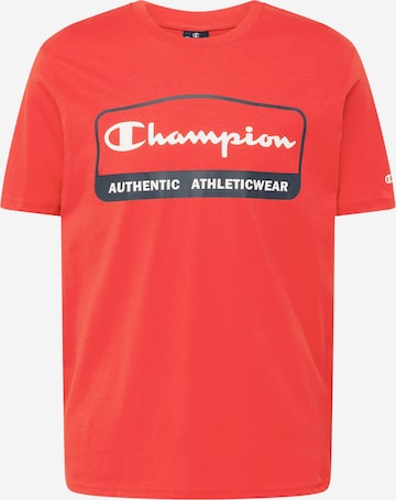 Champion Authentic Athletic Apparel T-Shirt in Rot: predná strana