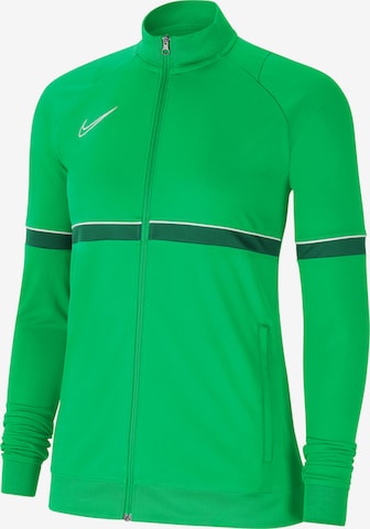 NIKE Trainingsjack in Groen: voorkant