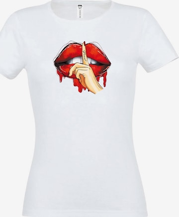 RMK Shirt 'Be quit' in Weiß: Vorderseite