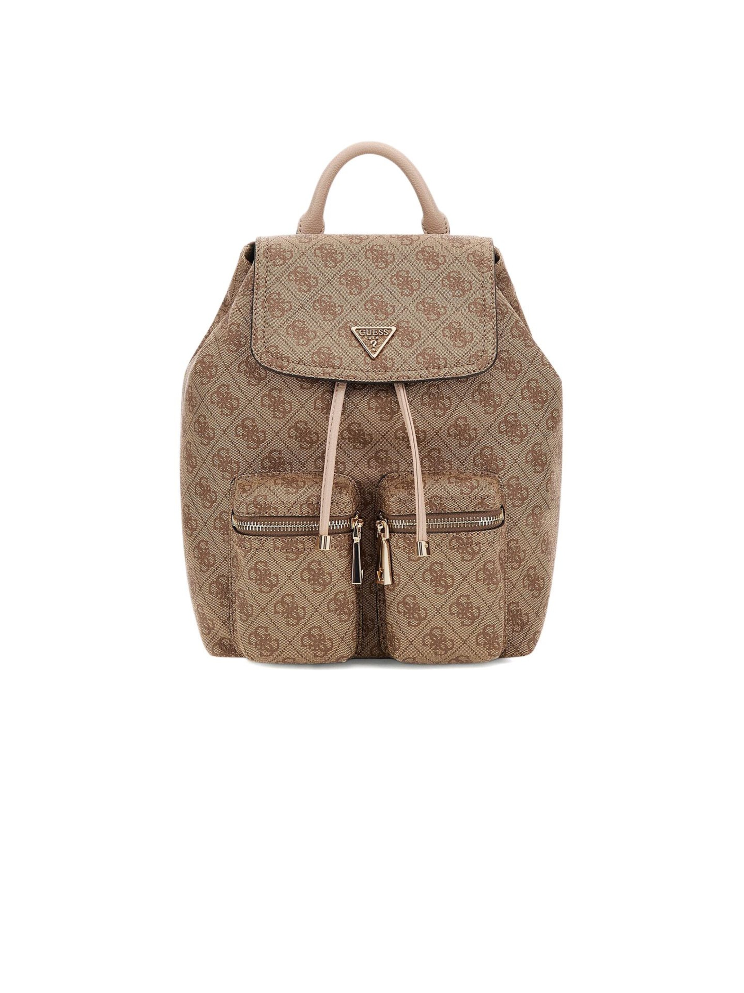 GUESS Rucksack 'Manhattan Ii Flap Backpack'‌‌‌‌‌ in Braun: Vorderseite