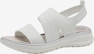 Sandales Tamaris en blanc : devant