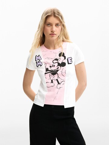 Desigual Särk 'Mickey Mouse™', värv valge: eest vaates