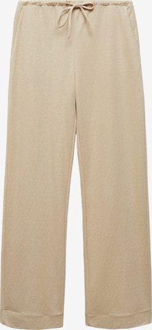 MANGO Loosefit Byxa 'CINTITA' i beige: framsida