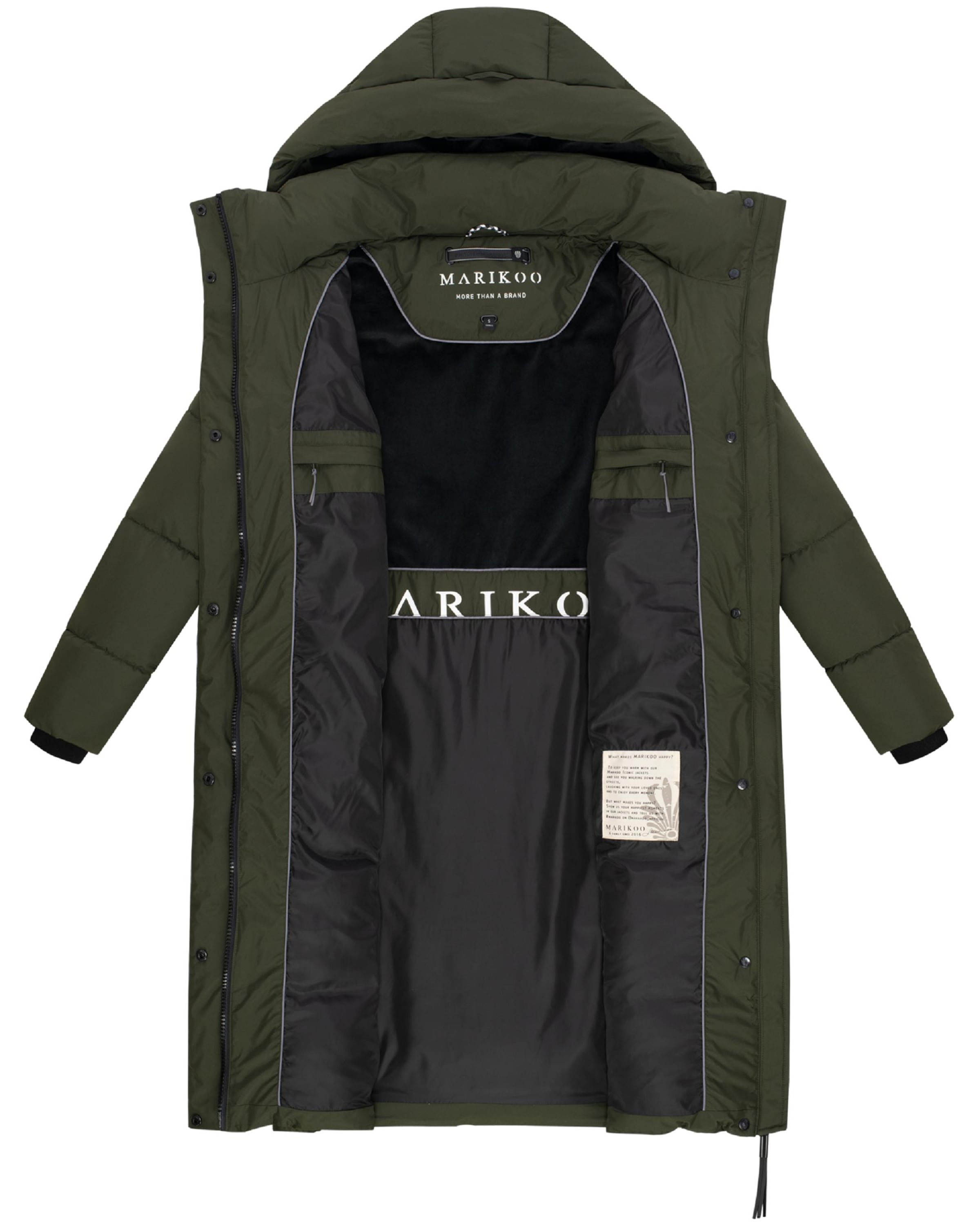 MARIKOO Winter coat 'Chumanii XVI' in Green