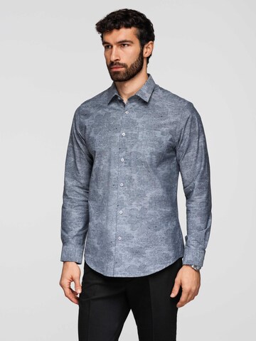 Ombre Regular fit Zakelijk overhemd 'K701' in Grijs