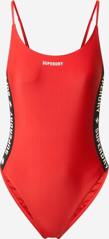 Bandeau Maillot de bain Superdry en rouge : devant