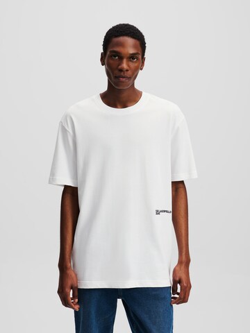 Maglietta di KARL LAGERFELD JEANS in bianco: frontale