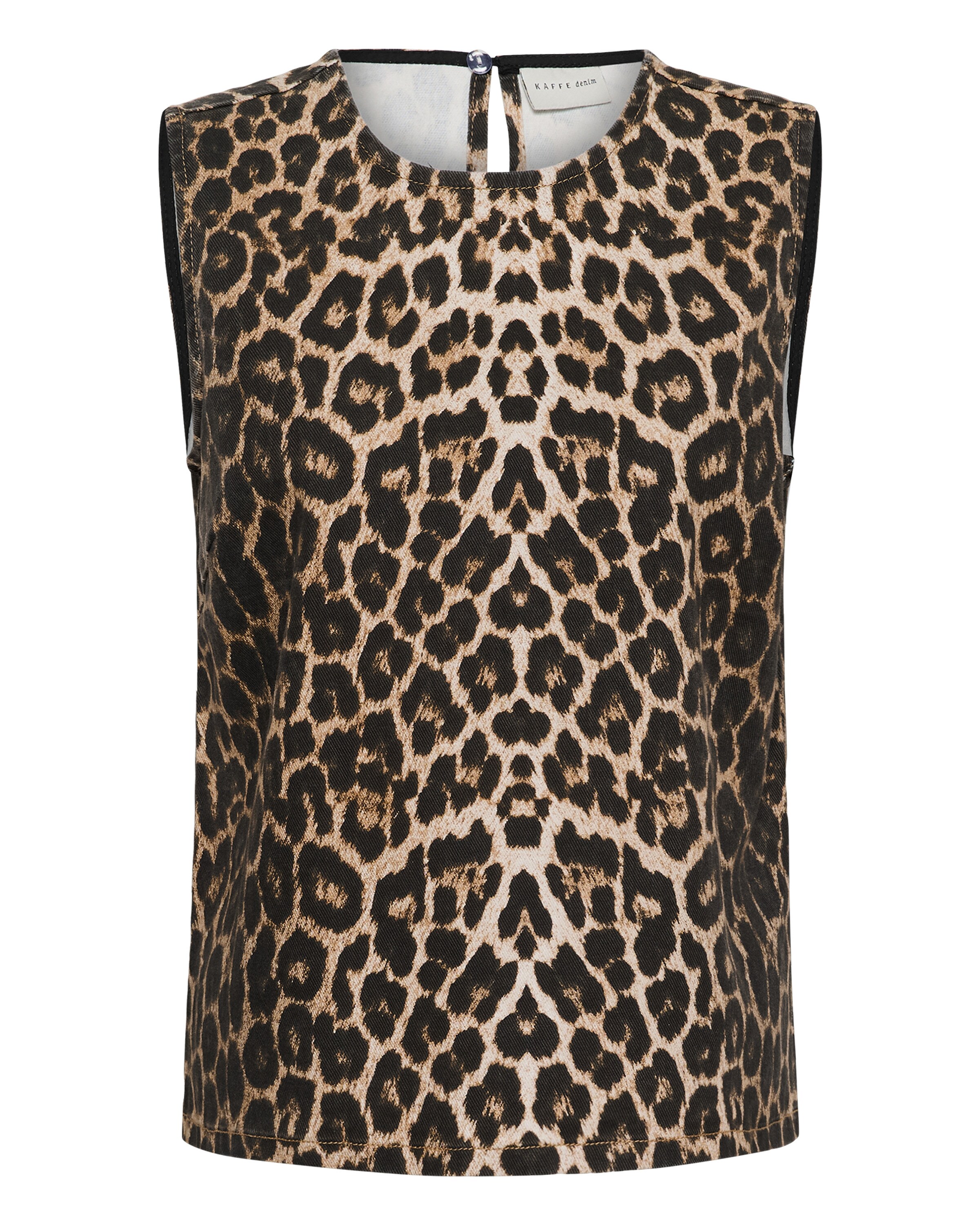 Kaffe Top 'KAJessica' in XS in de kleur Beige / Zwart, Productweergave