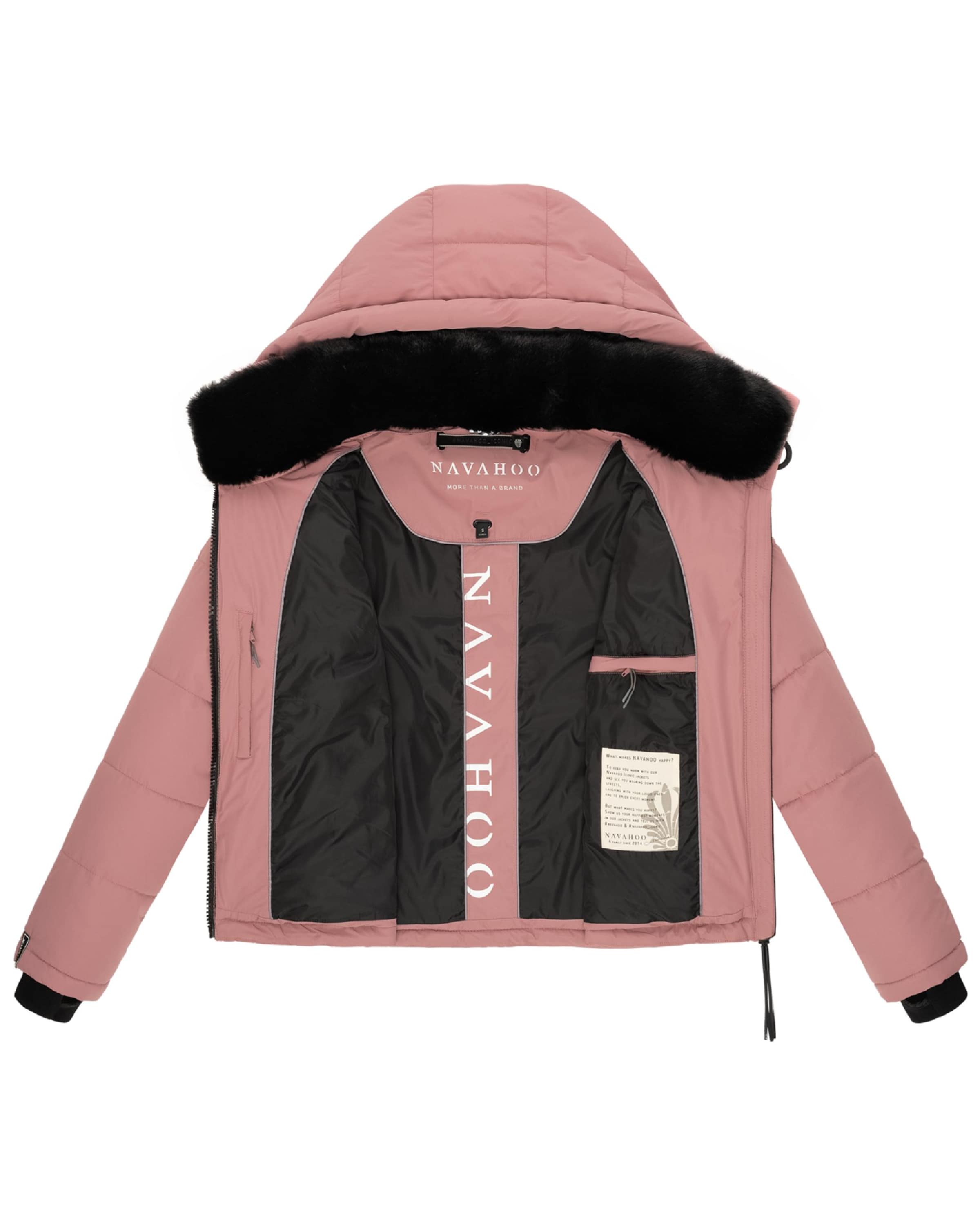 NAVAHOO Χειμερινό μπουφάν 'Mit Liebe XIV' σε ροζ