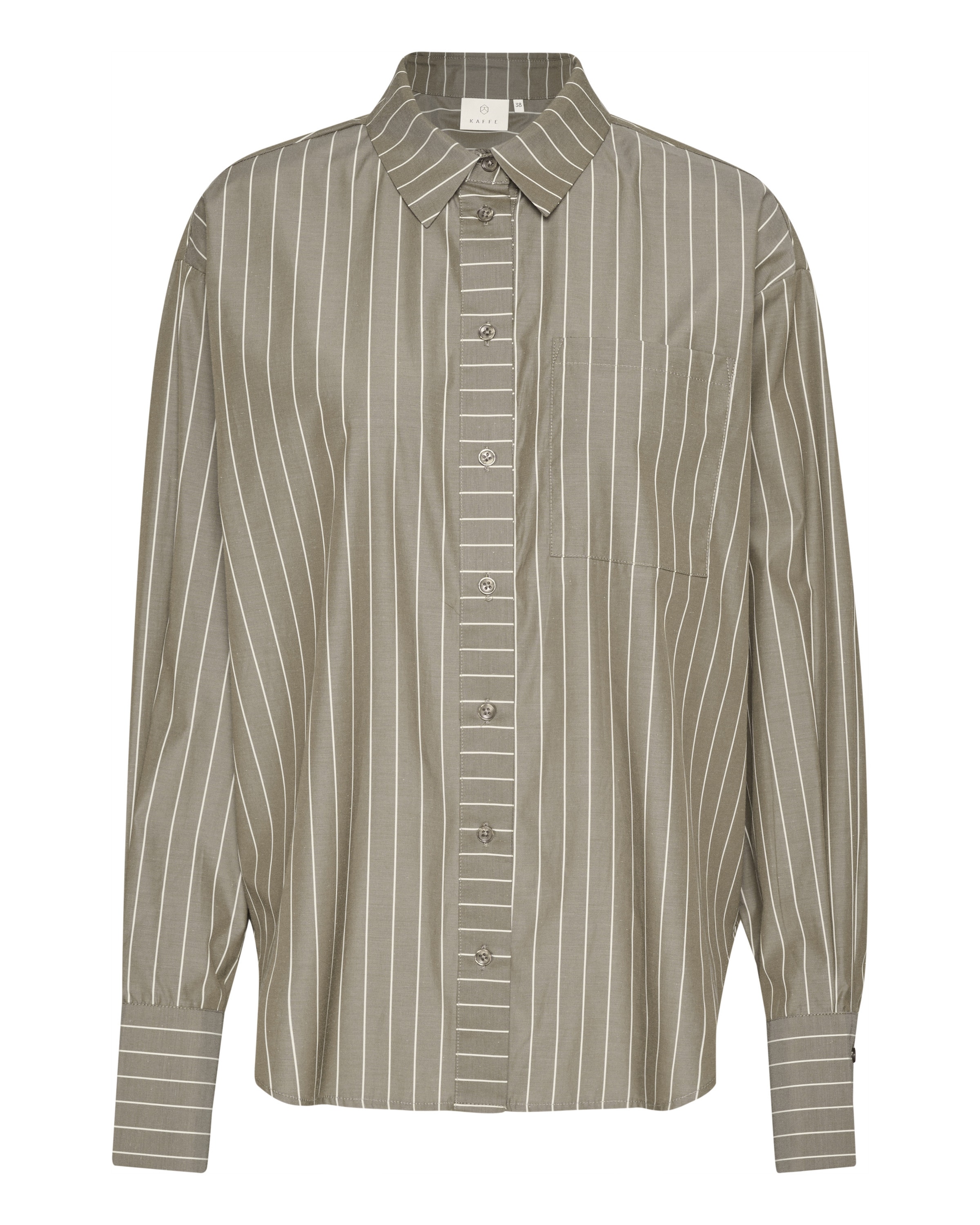 Kaffe Blusa 'Jerrie' em ecru / acastanhado, Vista do artigo