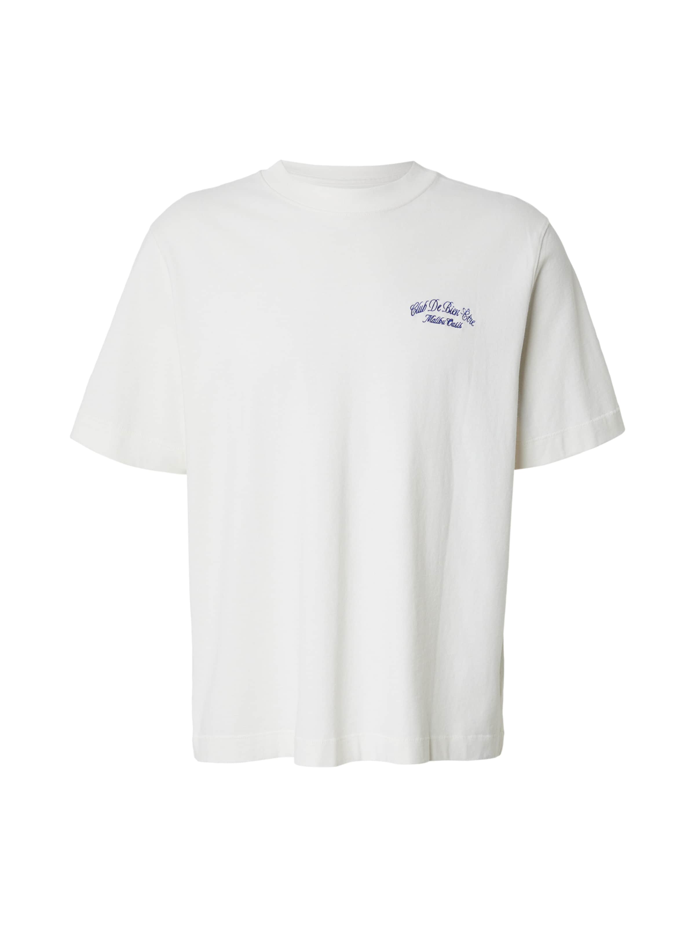 T-Shirt 'WELLNESS DESTINATIONS' Abercrombie & Fitch en blanc : devant