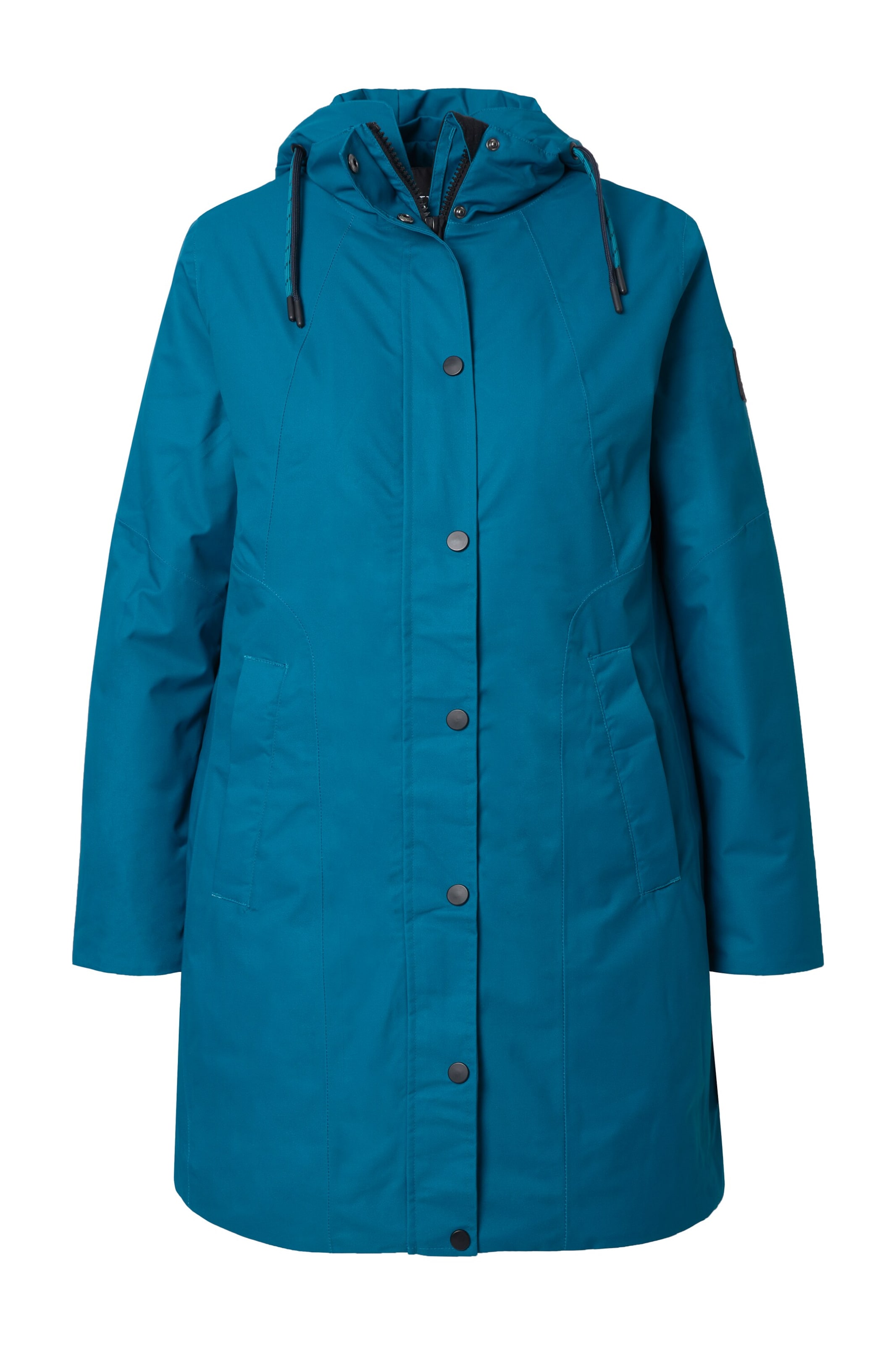 Ulla Popken Wintermantel in Blauw: voorkant