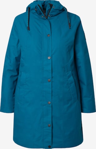 Ulla Popken Wintermantel in Blauw: voorkant