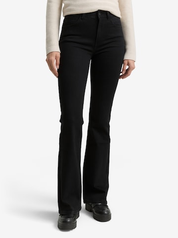 TOM TAILORFlared/zvonoliki kroj Traperice 'Stella' - crna boja: prednji dio