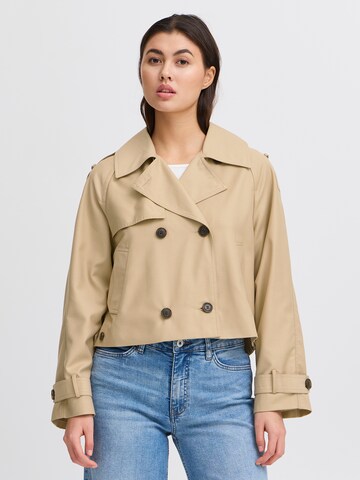 ICHI Prehodna jakna 'IHEPARZA' | bež barva: sprednja stran