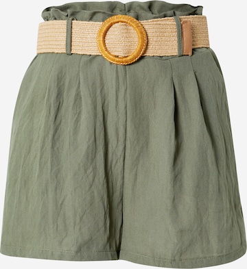 ZABAIONE Pleat-Front Pants 'Vira' in Green: front