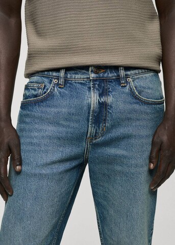 MANGO MAN Tapered Jeans 'Ben' in Blau