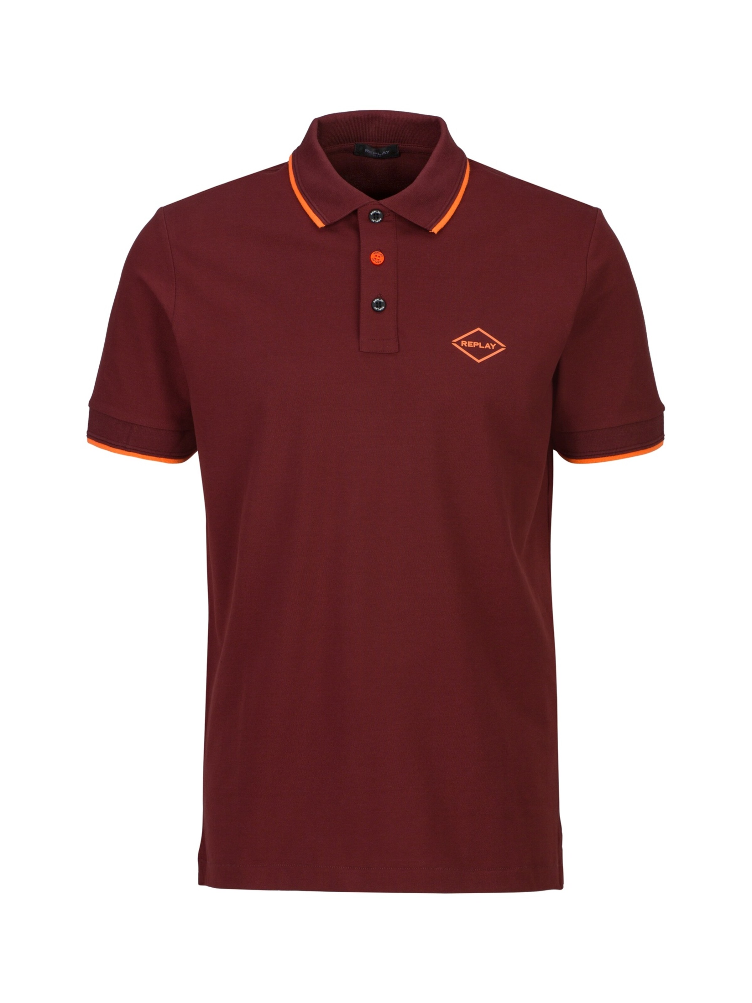 REPLAY Poloshirt in XXXL in orange / bordeaux, Produktansicht