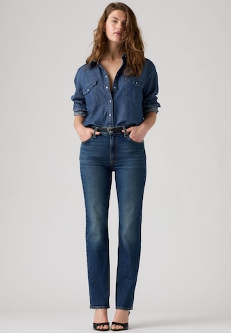 LEVI'S ® Liibuv Teksapüksid 'Ribcage Slim', värv sinine