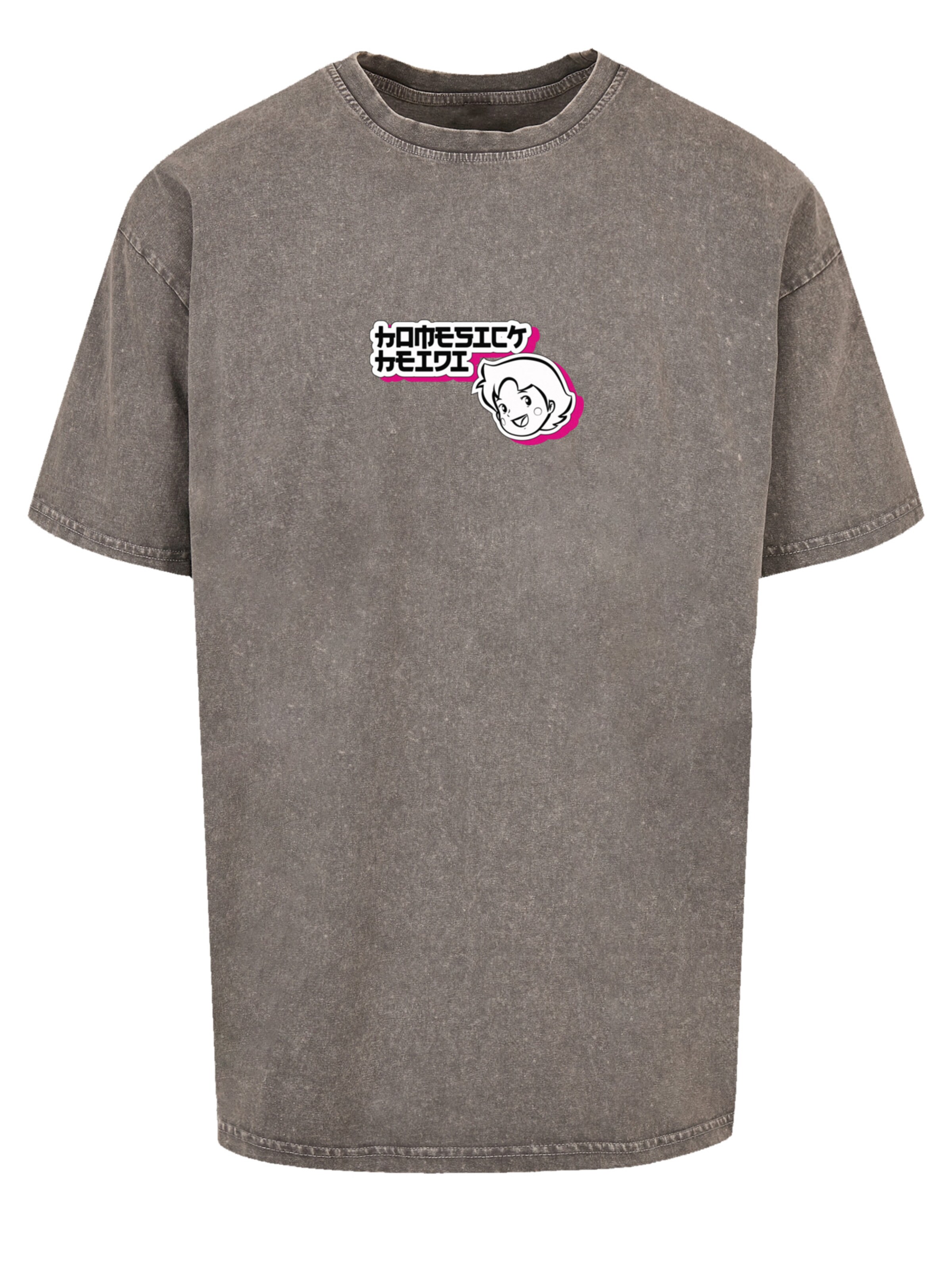 T-Shirt 'Heidi Homesick Heroes of Childhood' F4NT4STIC en gris : devant