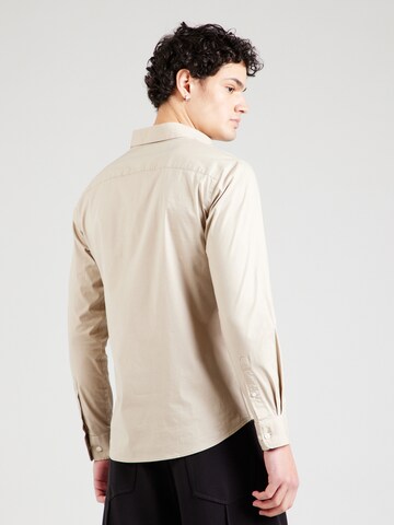 JACK & JONES Slim fit Business shirt 'JPRBLAJAxon' in Beige