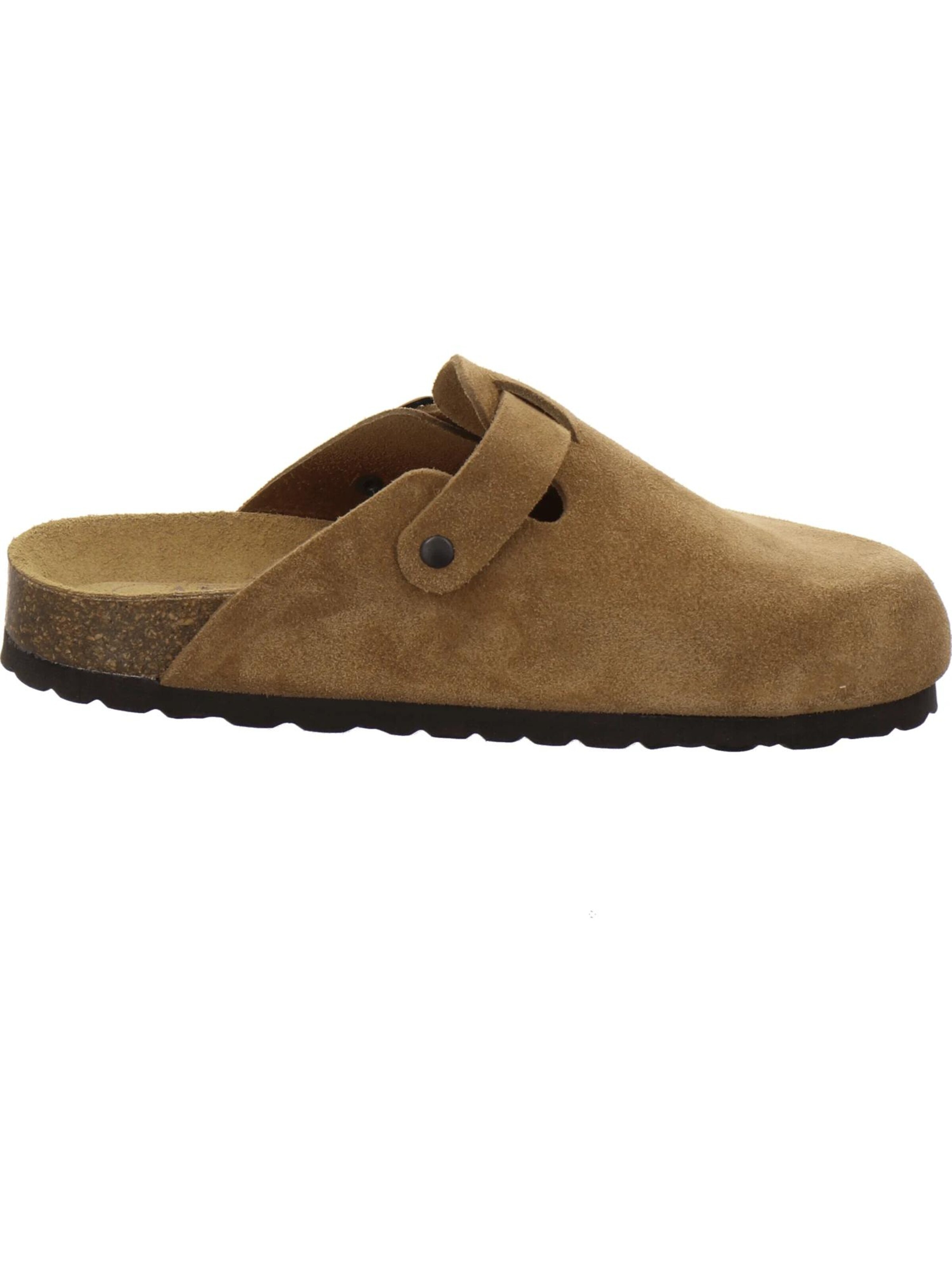 Sabots 'Clogs Damen cognac Veloursleder' AFS-Schuhe en marron