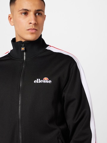 ELLESSE Zip-Up Hoodie 'Giandoso' in Black