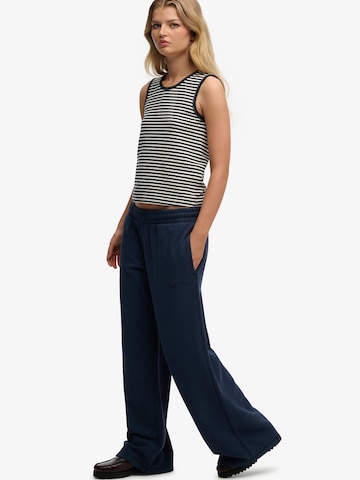 Wide Leg Pantalon 'ESSENTIAL' Superdry & Co en bleu