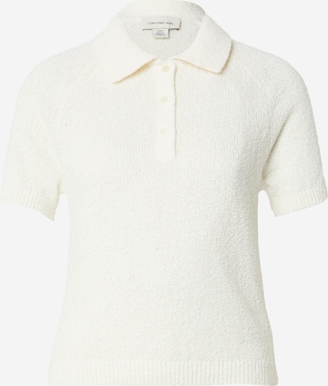 Pulover de la Calvin Klein Jeans pe bej: față