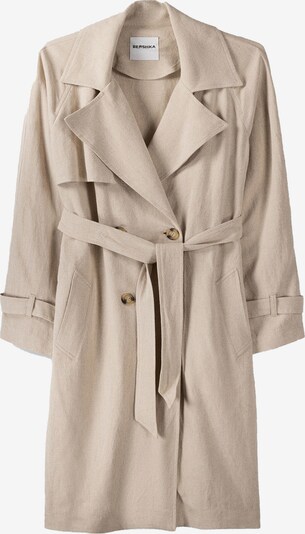 Bershka Manteau mi-saison en beige, Vue avec produit