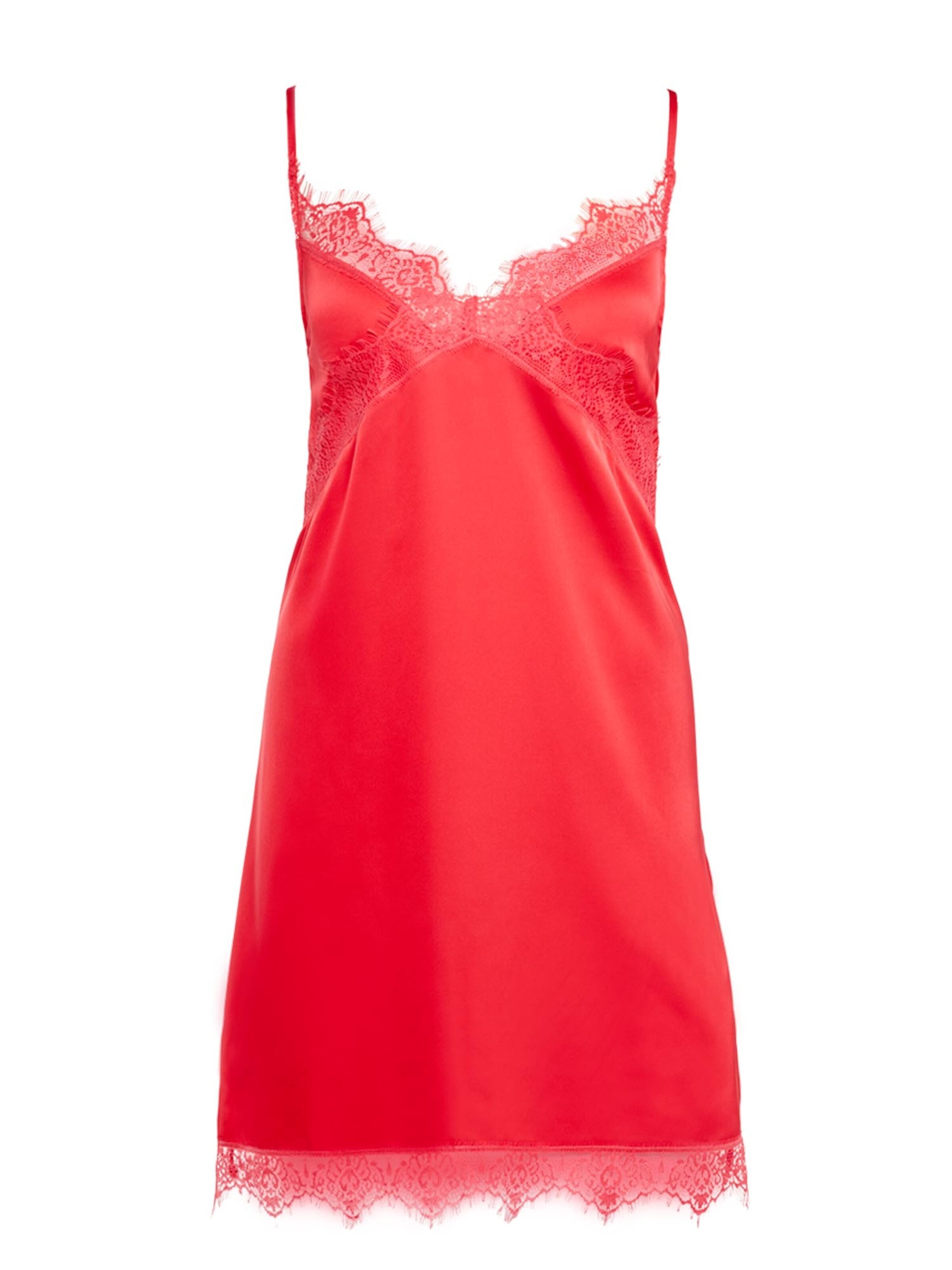 Simone Perele Negligé 'Satin Secrets' in Rood: voorkant