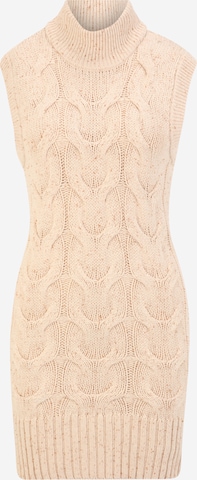 OBJECT Petite Knitted dress 'AMINA' in Beige: front