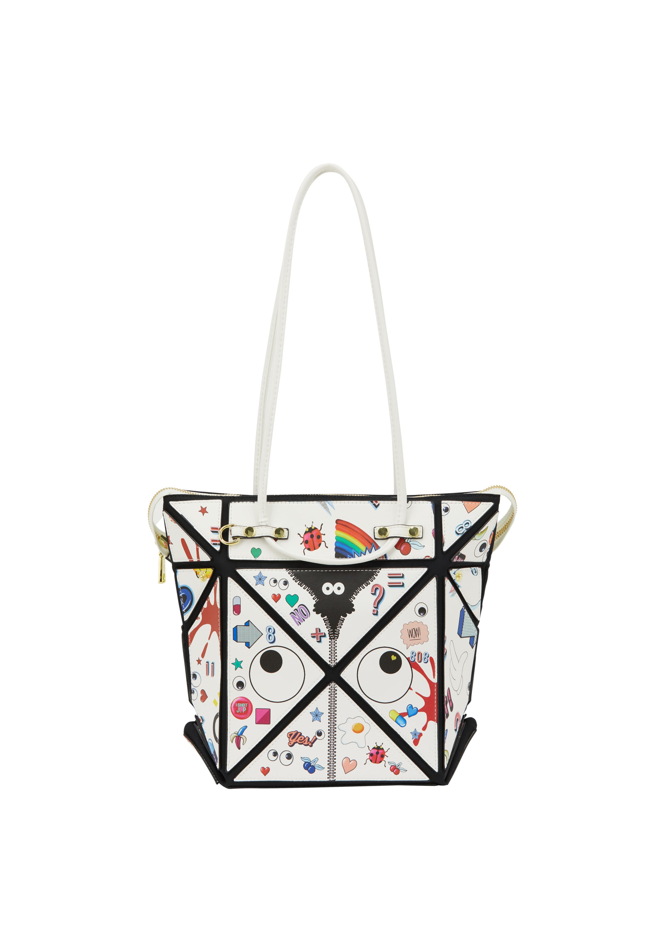 Geantă de umăr 'Pop Eyetheme' de la MYMO pe alb: față