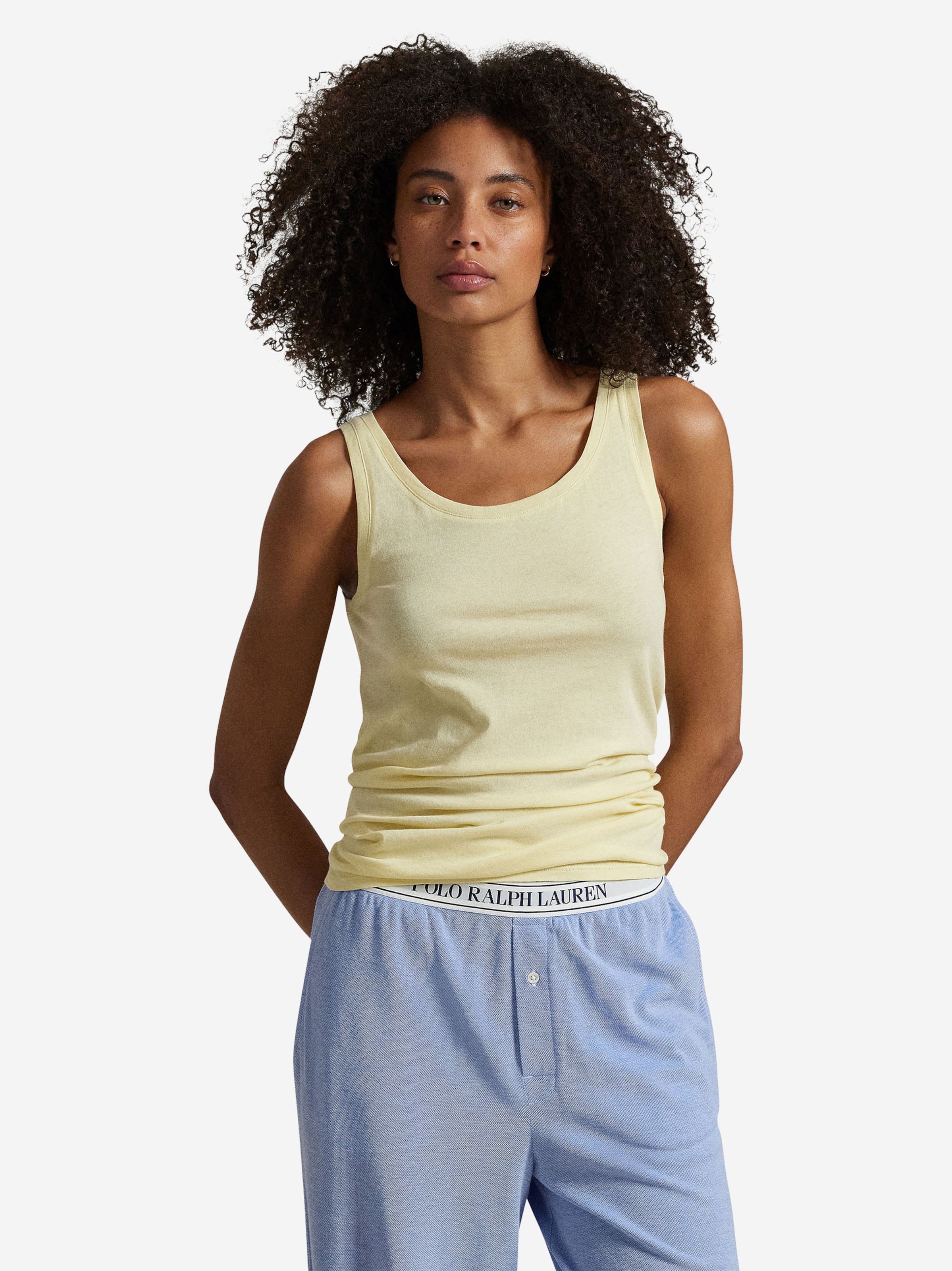 Polo Ralph Lauren Top ' Whisper Weight Cotton ' in Yellow