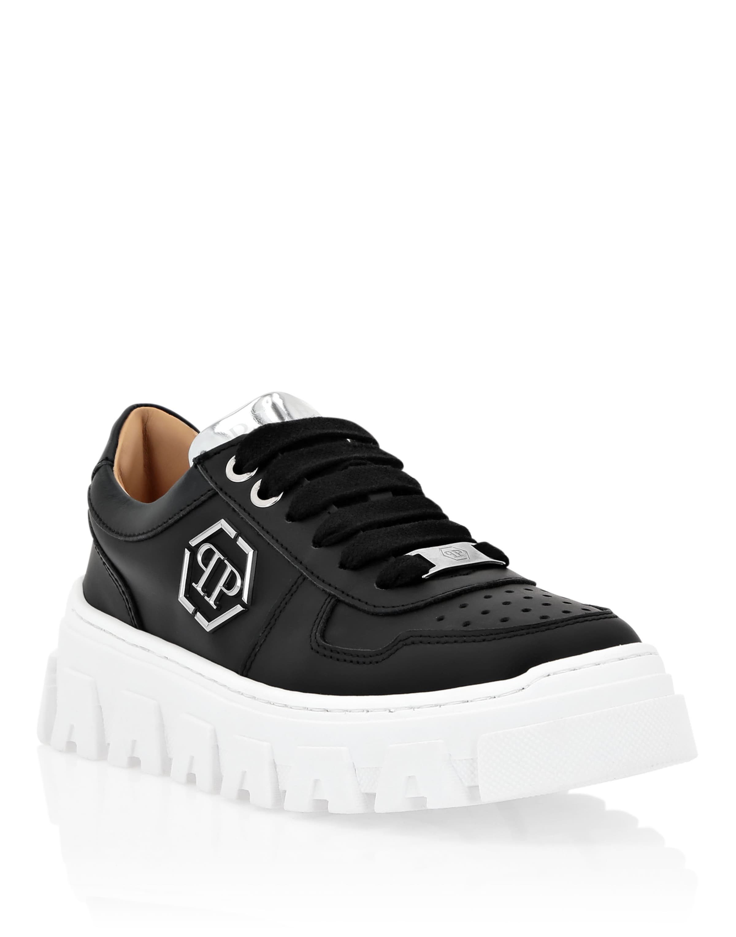 Philipp Plein Sneakers in Zwart: voorkant
