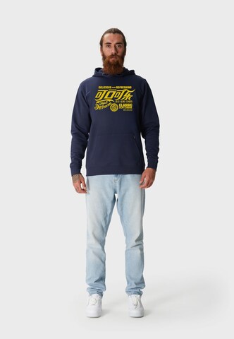 Oldskull Sweatshirt 'RETRO REFRESHING TYPOGRAPHY GRAPHIC' in Blue