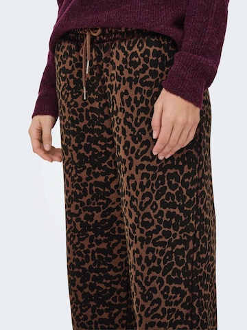 ONLY Loose fit Pants 'ONLVOICE' in Brown
