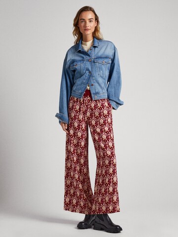 Pepe Jeans Wide Leg Hose 'Galya' in Rot