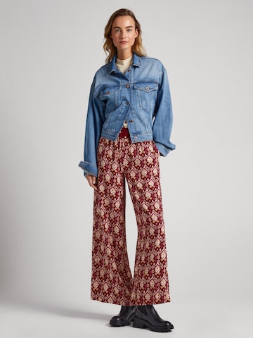 Pepe Jeans Wide Leg Hose 'Galya' in Rot